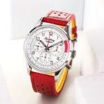 Breitling 42MM in Diameter Stainless Steel Sapphire Glass Red Bracelet White Watch breitling 1884 chronometre certifie